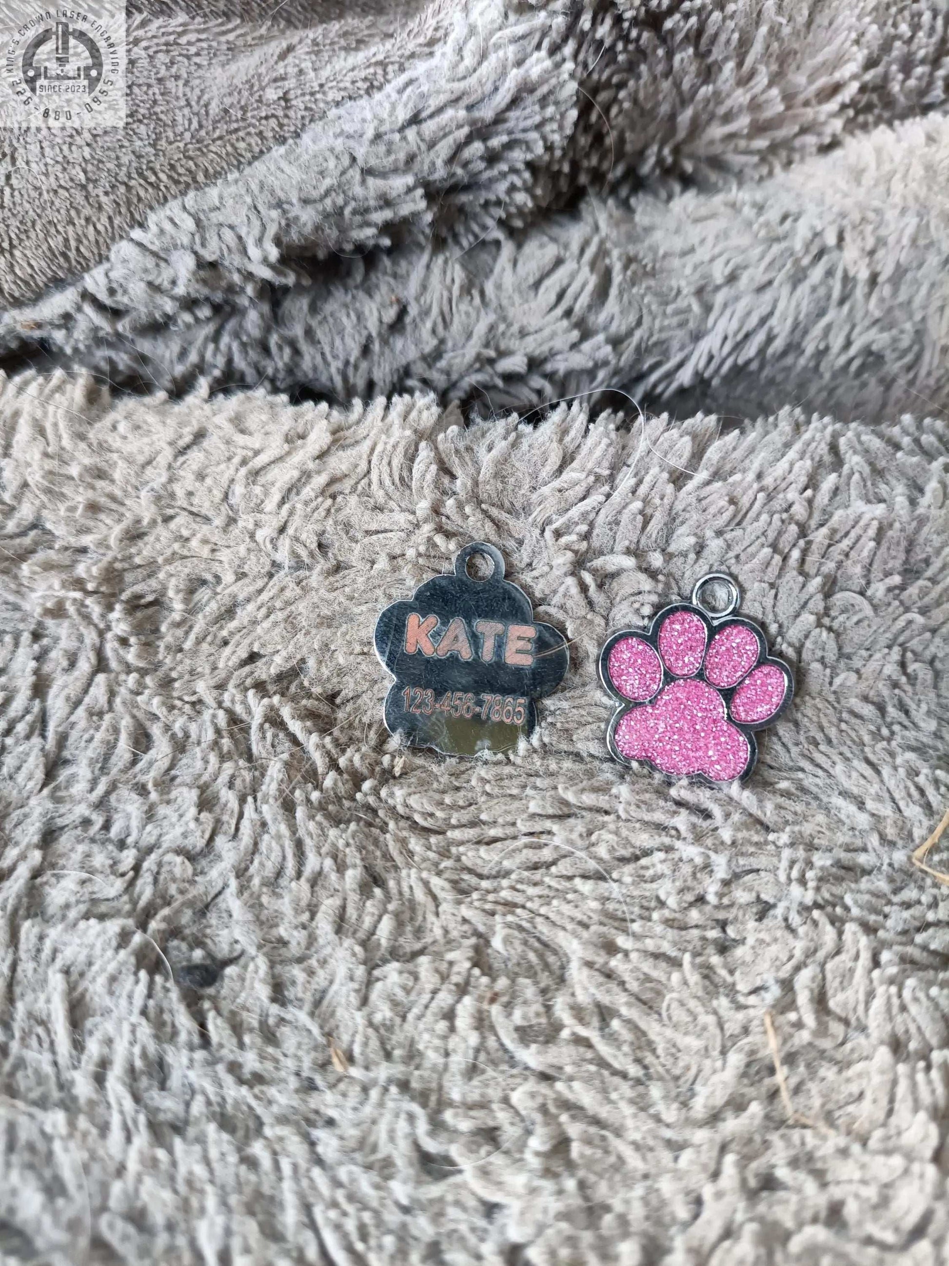 Engraved Dog Tag, Paw Dog Tag, Custom Collar Charm, Custom Dog Tag, Dog Paw Tag, Dog ID Tag, Glitter Dog Tag, Pet Name Tag, Cat Name Tag My Store