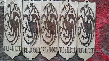 Handmade Targaryen Sigil Bookmark for Game of Thrones Fans, Gift for GOT/House of Dragons Fans, My Store