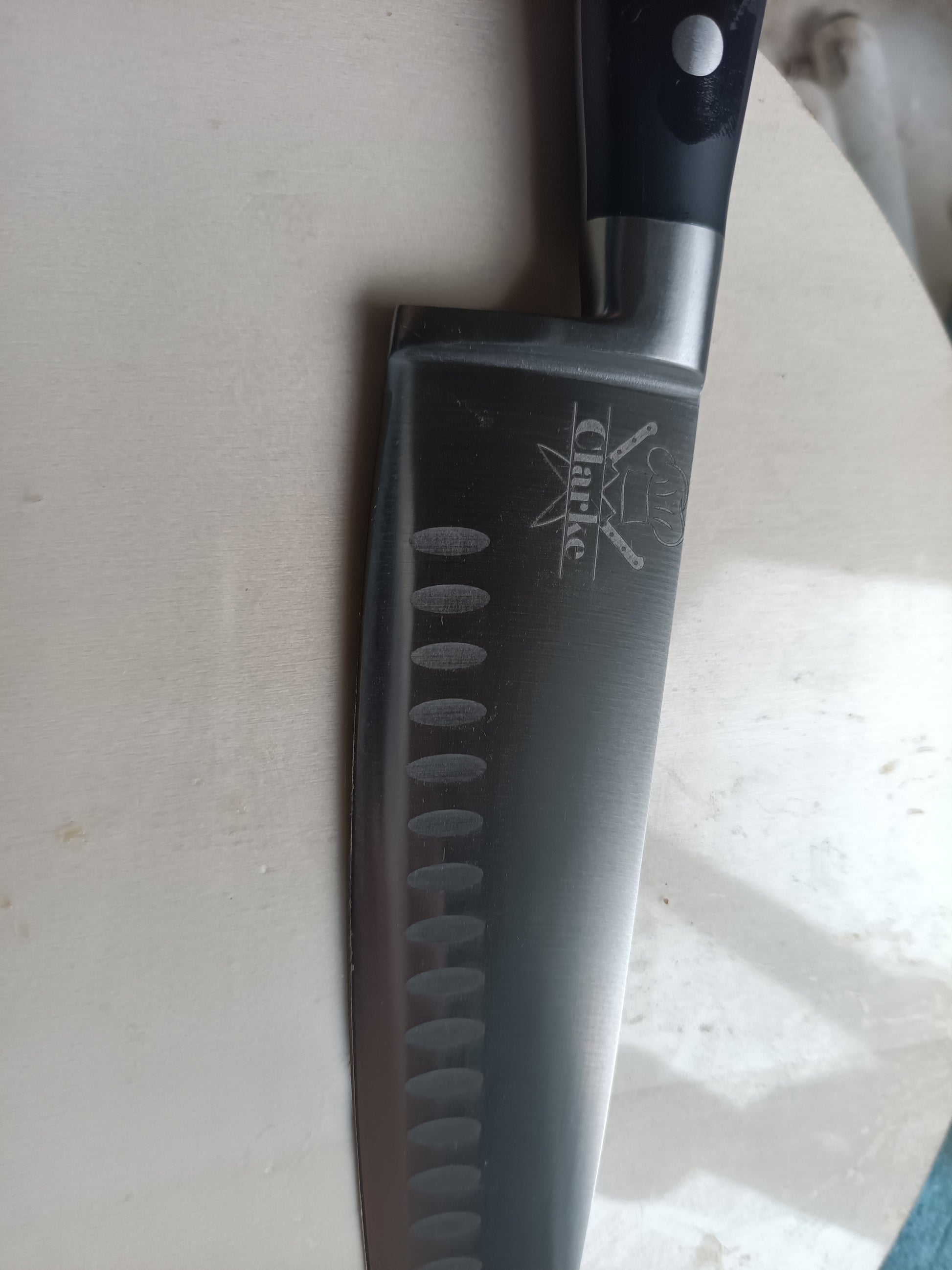 Custom Engraved 8 Inch Chefs Knife Kings Crown Laser Engraving