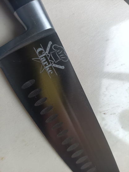 Custom Engraved 8 Inch Chefs Knife Kings Crown Laser Engraving