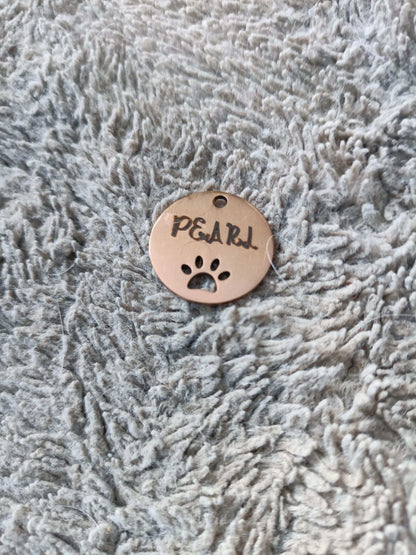 Rose gold custom engraved pet tag My Store