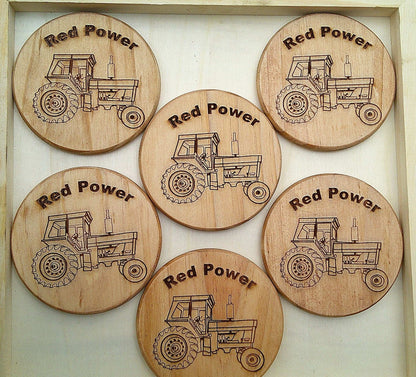 Personalized IH 766 Tractor Coaster Gift Set for Farmers and Tractor Enthusiasts, Gift for Tractor Lovers My Store