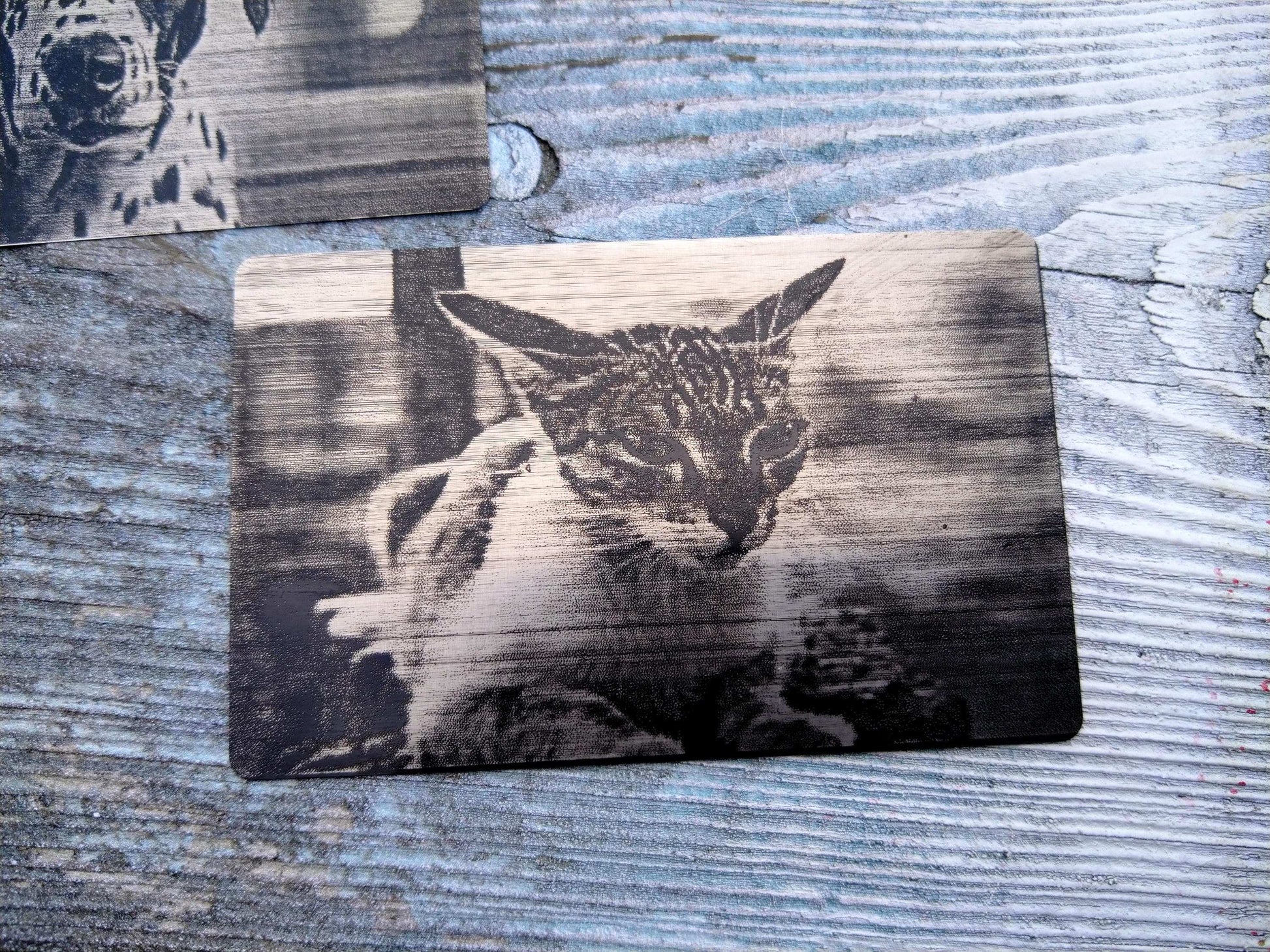 Pet Wallet Gift, Engraved Pet Portrait, Pet Portrait Card, Custom Cat Owner Gift, Dog Portrait Card, Wallet Metal Card, Pet Keepsake Card My Store