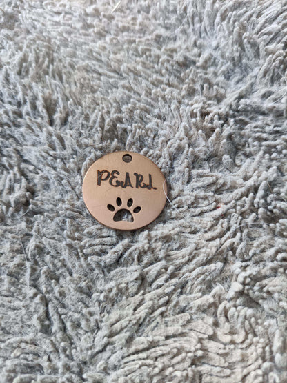 Rose gold custom engraved pet tag My Store