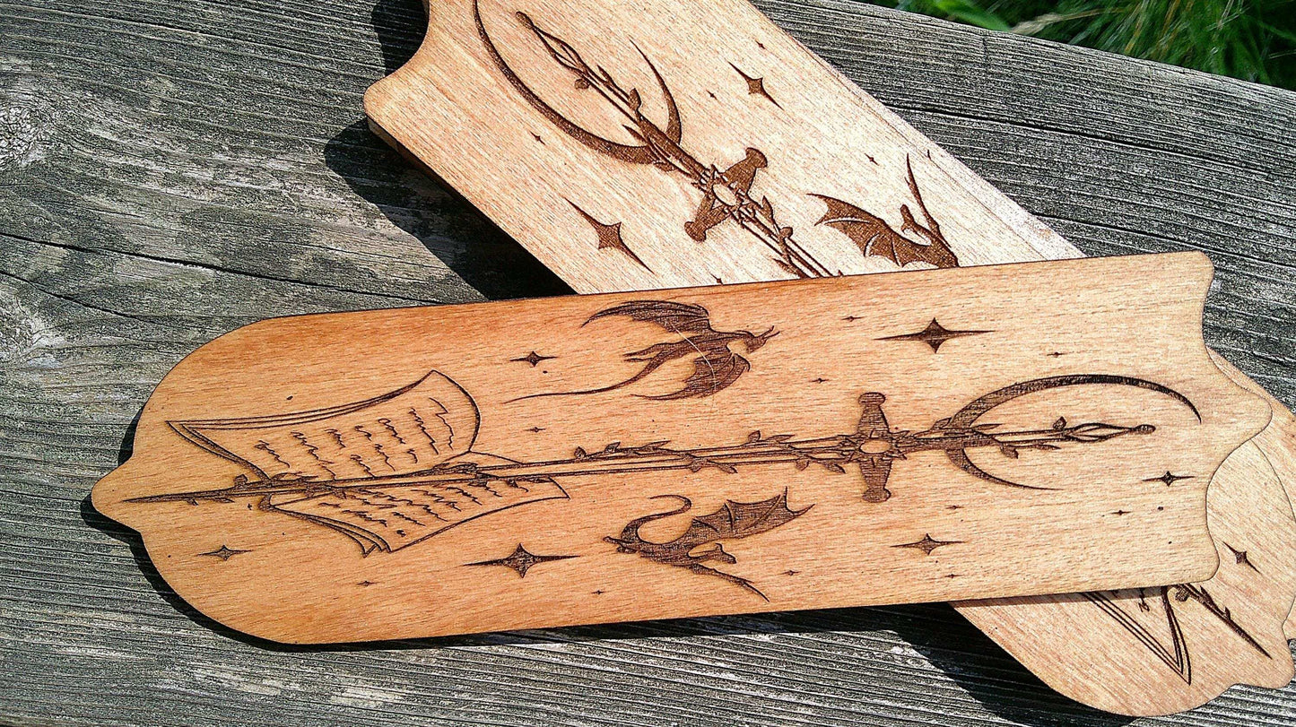 Fantasy Bookmark, Fantasy Book Lover Gift, Wood Bookmark, Engraved Bookmark, Dragon Book Gift, Dragon Bookmark, Fantasy Reader Gift My Store