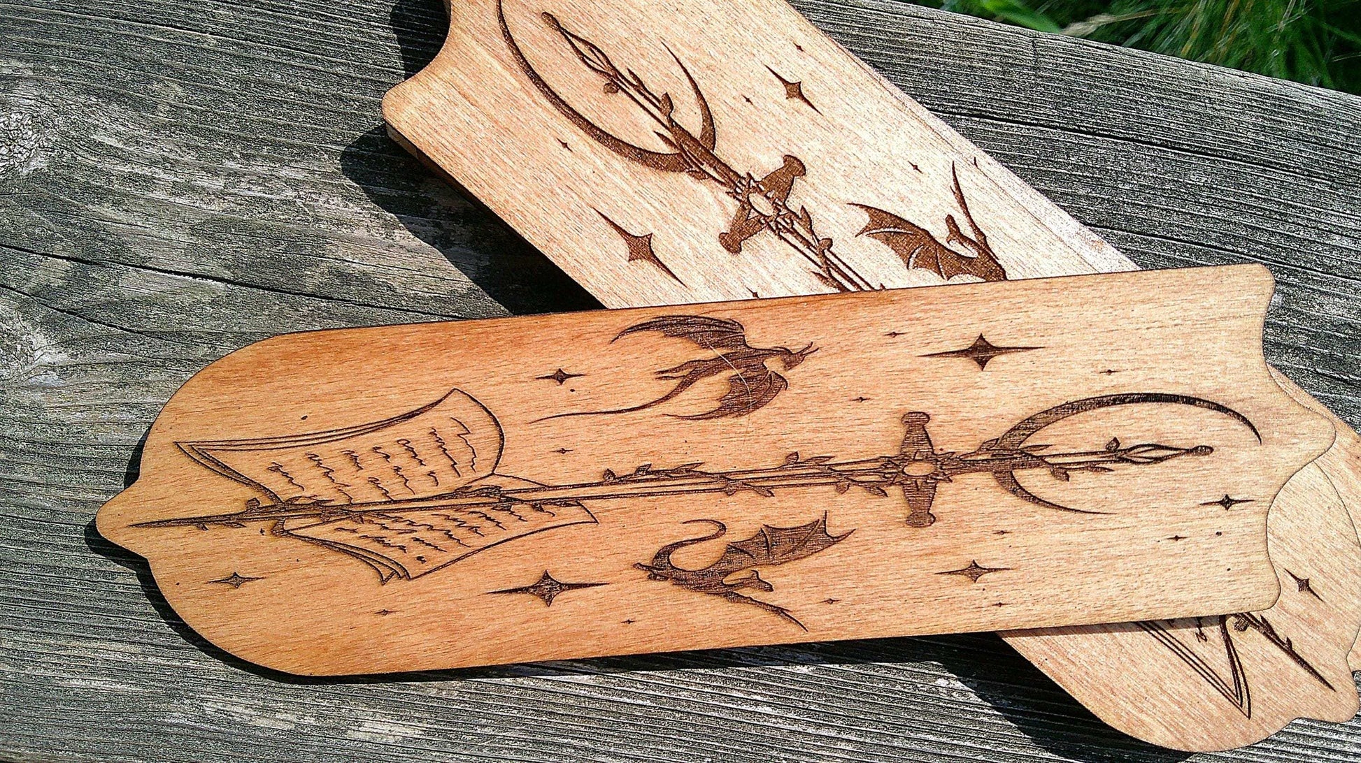 Fantasy Bookmark, Fantasy Book Lover Gift, Wood Bookmark, Engraved Bookmark, Dragon Book Gift, Dragon Bookmark, Fantasy Reader Gift My Store
