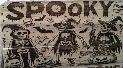 Skeleton Halloween Cutting Board, Ideal gift for Creepy Gothic Kitchen Decor fans My Store