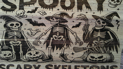 Skeleton Halloween Cutting Board, Ideal gift for Creepy Gothic Kitchen Decor fans My Store