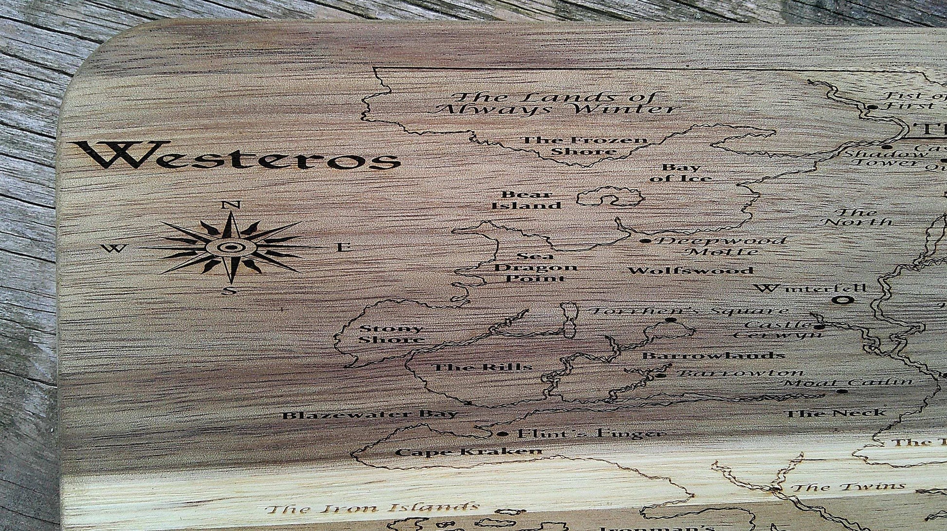 Map of Westeros Cutting Board - Perfect Gift for Game of Thrones Fans My Store