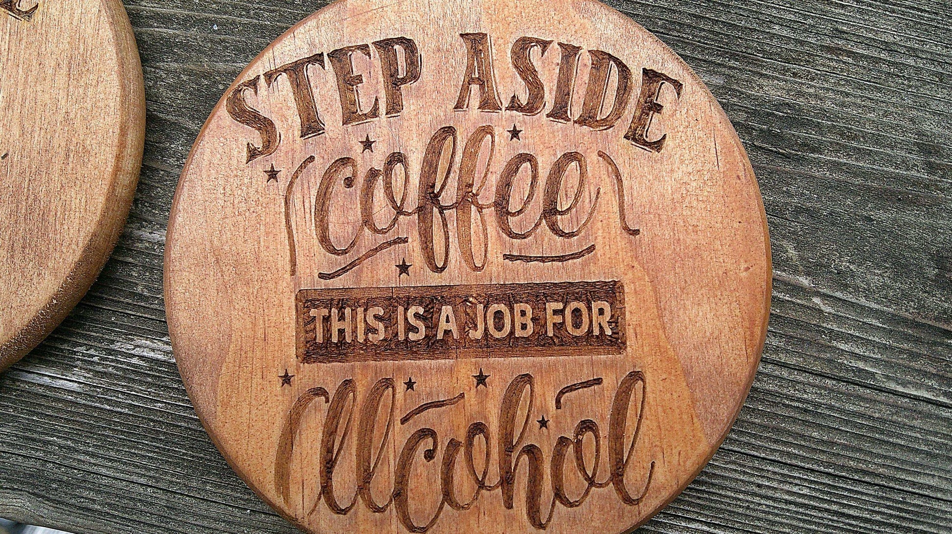 Funny Wooden Coasters, Novelty Coaster gift, My Store
