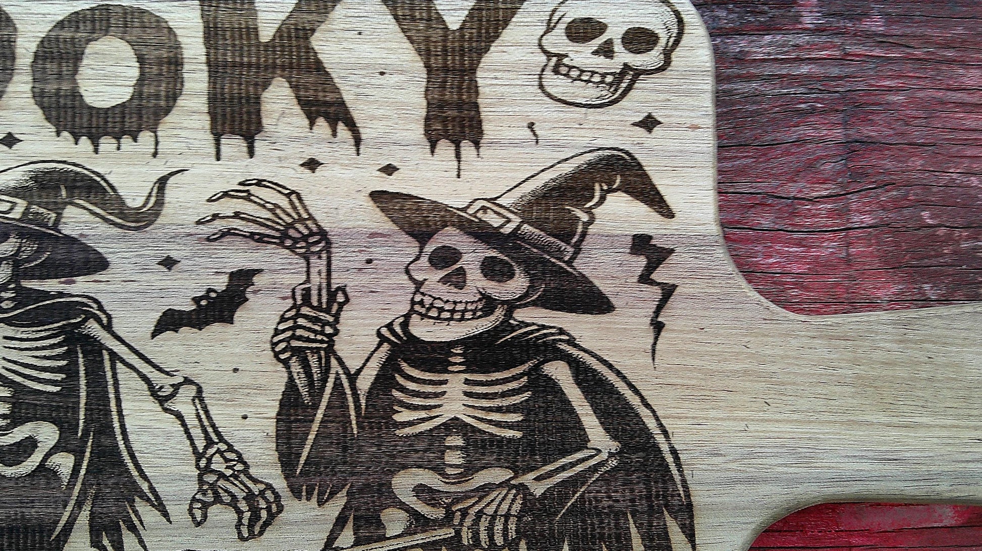 Skeleton Halloween Cutting Board, Ideal gift for Creepy Gothic Kitchen Decor fans My Store