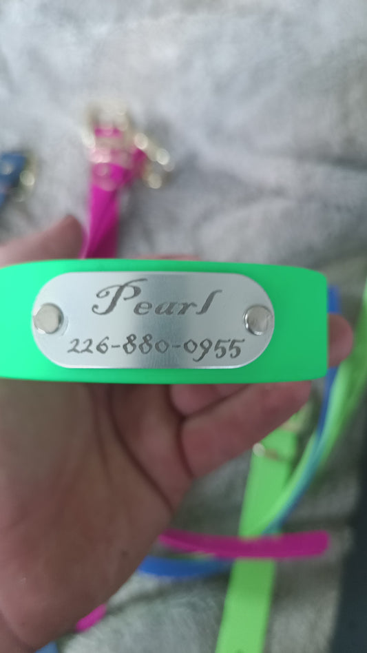 Custom Engraved Biothane Dog Collars
