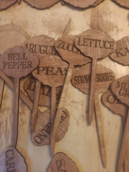 Garden plant name stakes Kings Crown Laser Engraving
