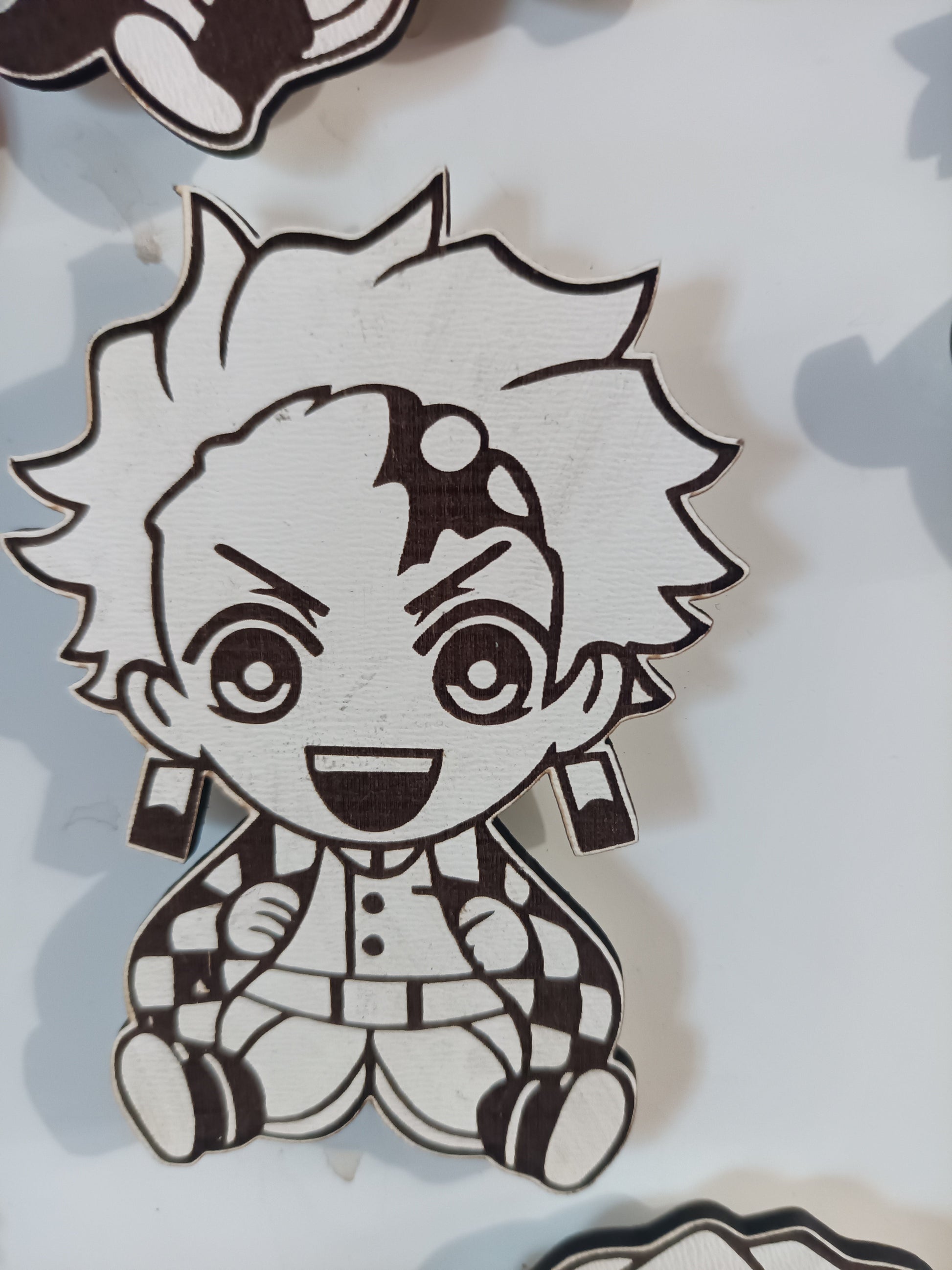 Demon Slayer Chibi Magnets Kings Crown Laser Engraving