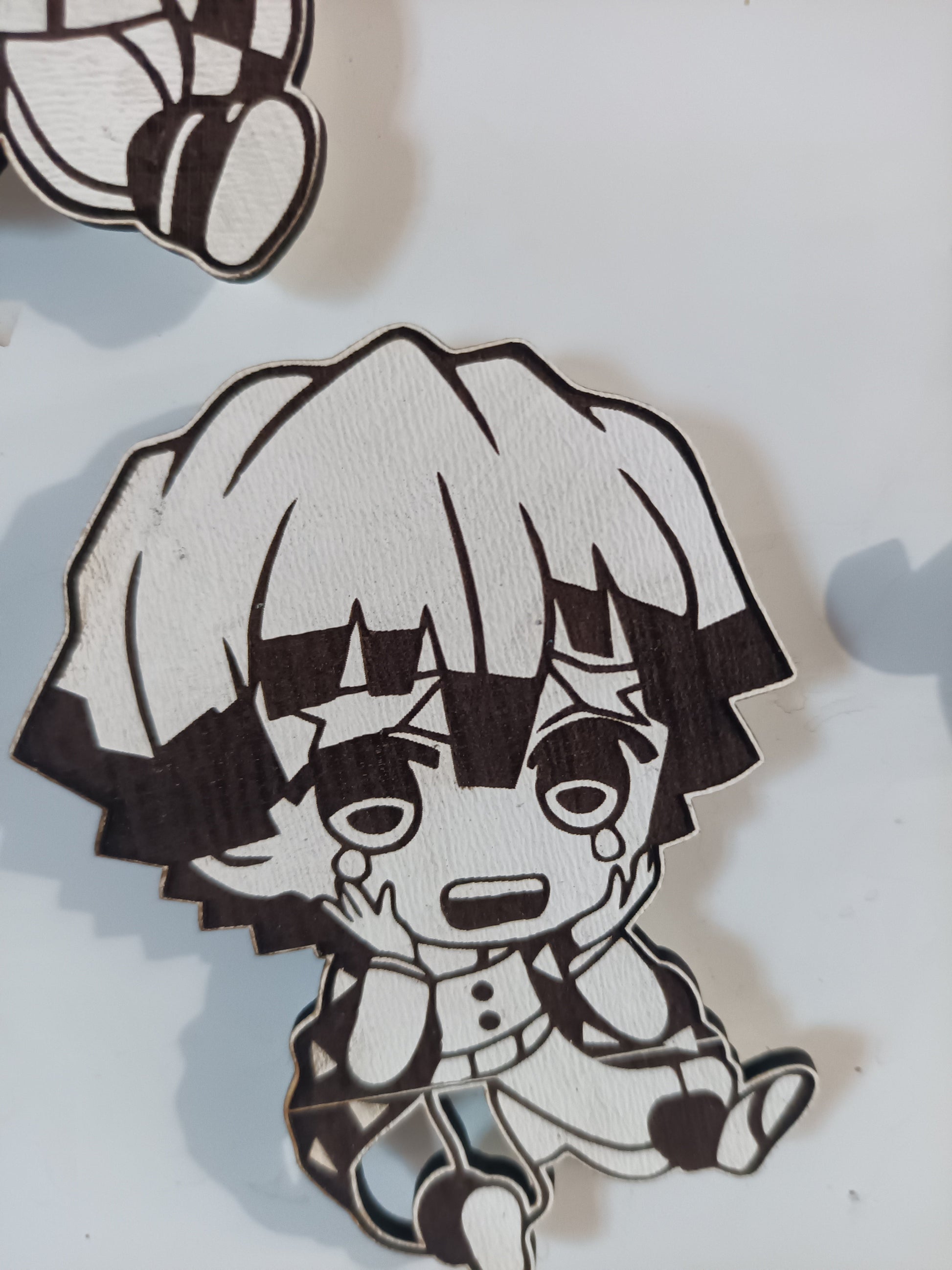 Demon Slayer Chibi Magnets Kings Crown Laser Engraving